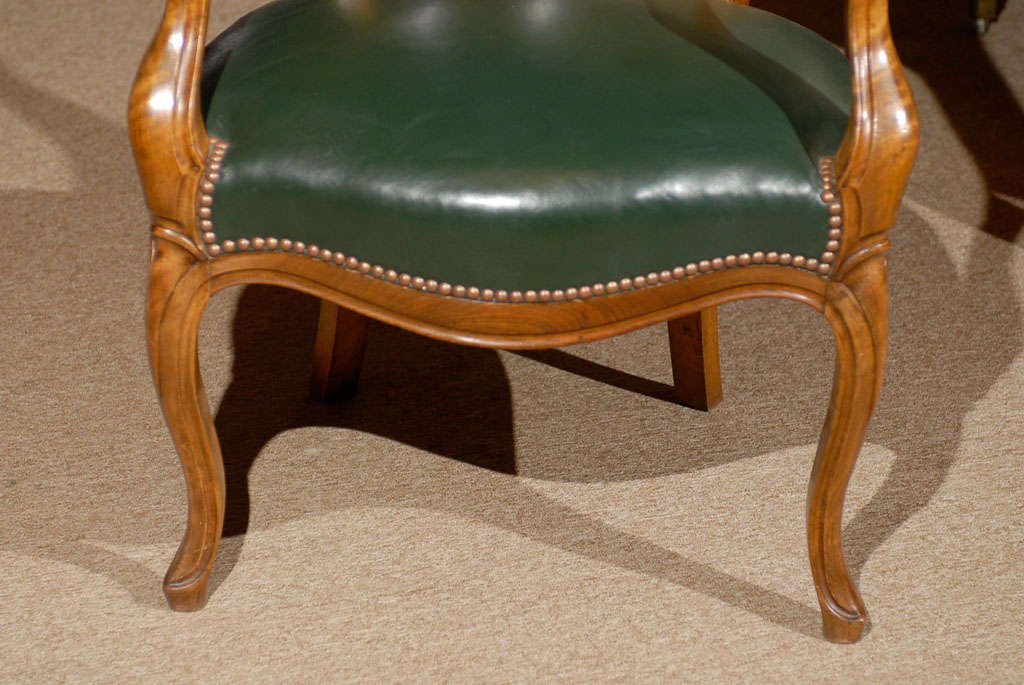 19th Century French Louis XV Style Walnut Desk Chair 8