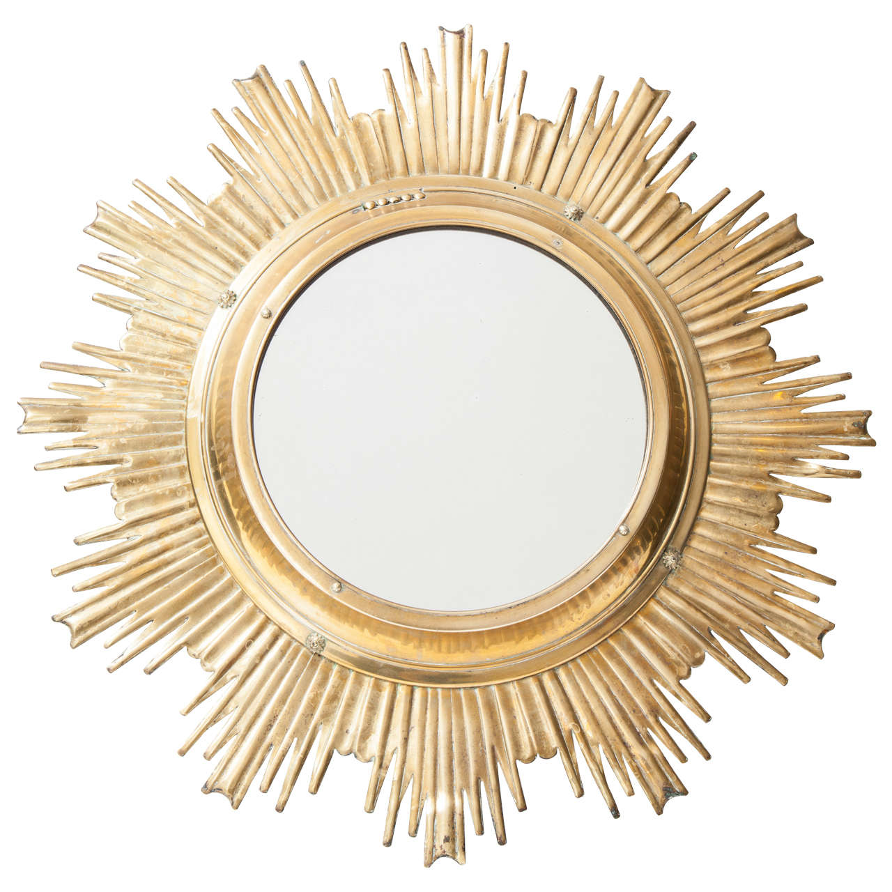 Sunburst Mirror — Brass Finish