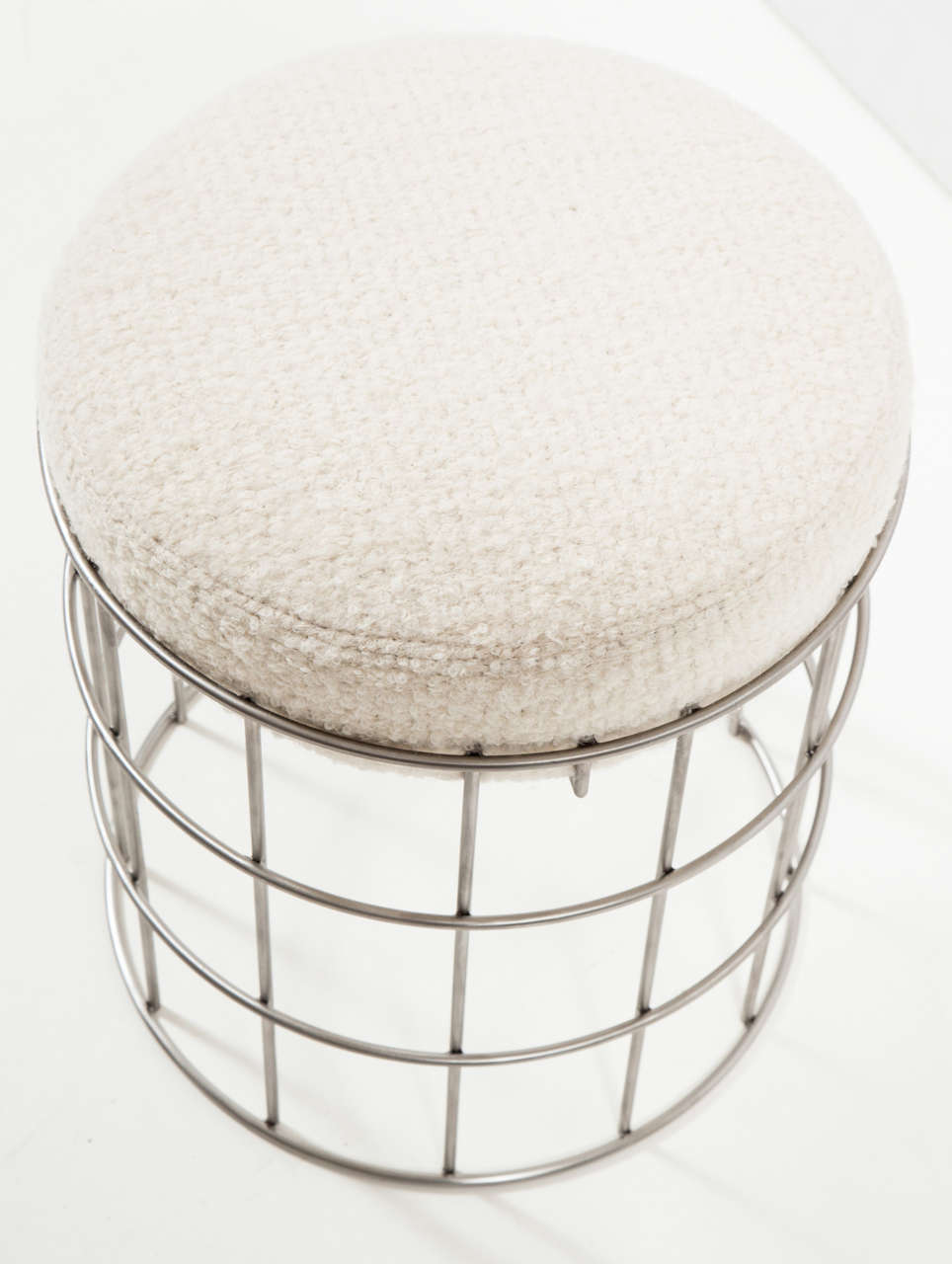 Fabric Thomas Stainless Steel Stool For Sale