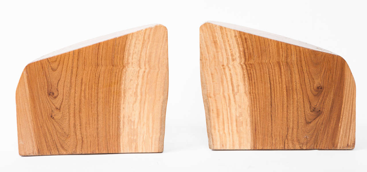 Don Shoemaker Solid Rosewood Bookends In Good Condition In New York, NY