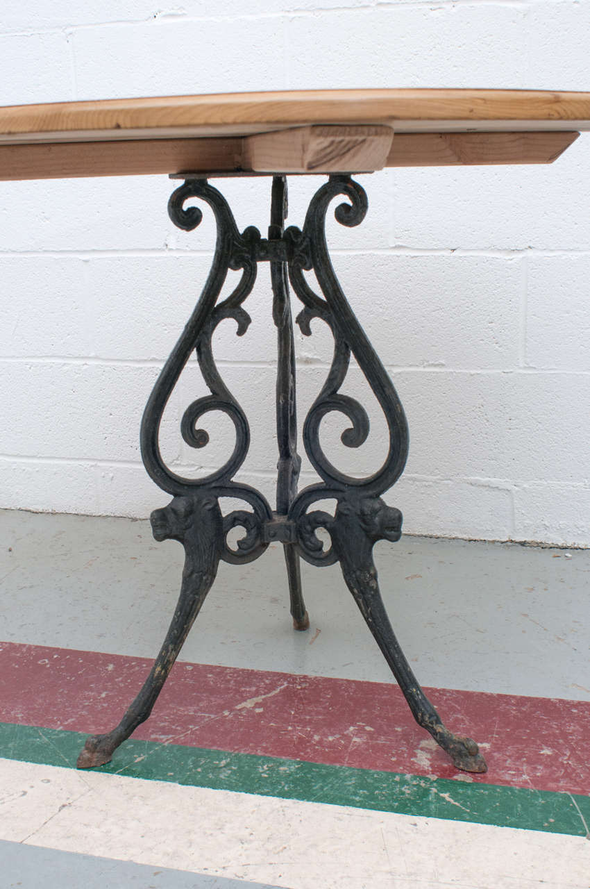 Pine and Cast Iron Gueridon In Good Condition In Baltimore, MD