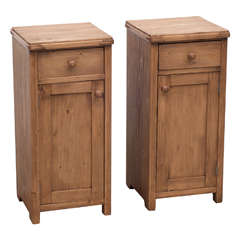 Antique Pair of Pine Nightstands