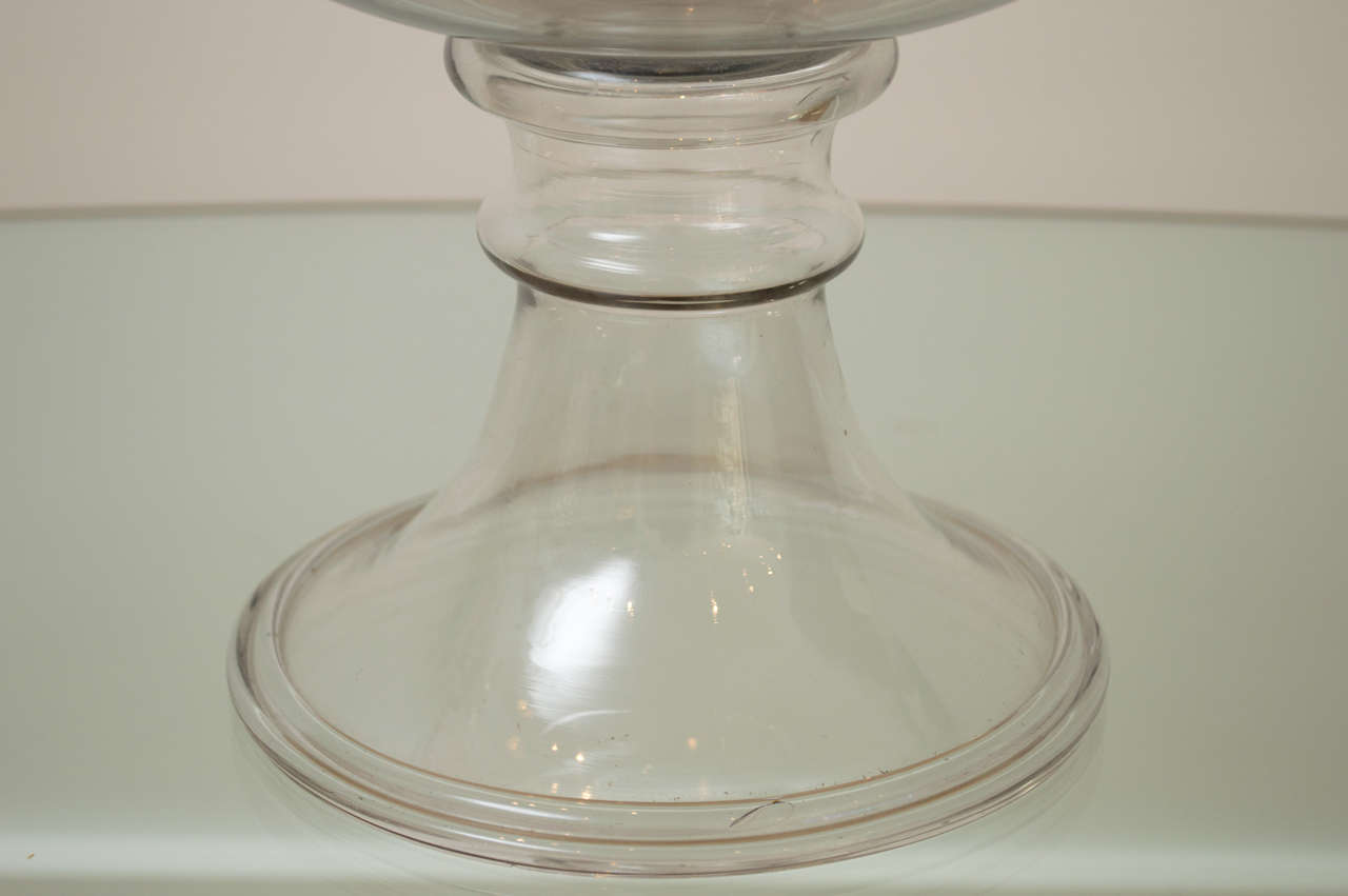 Late 19th Century 1800s Flint Glass Fishbowl For Sale