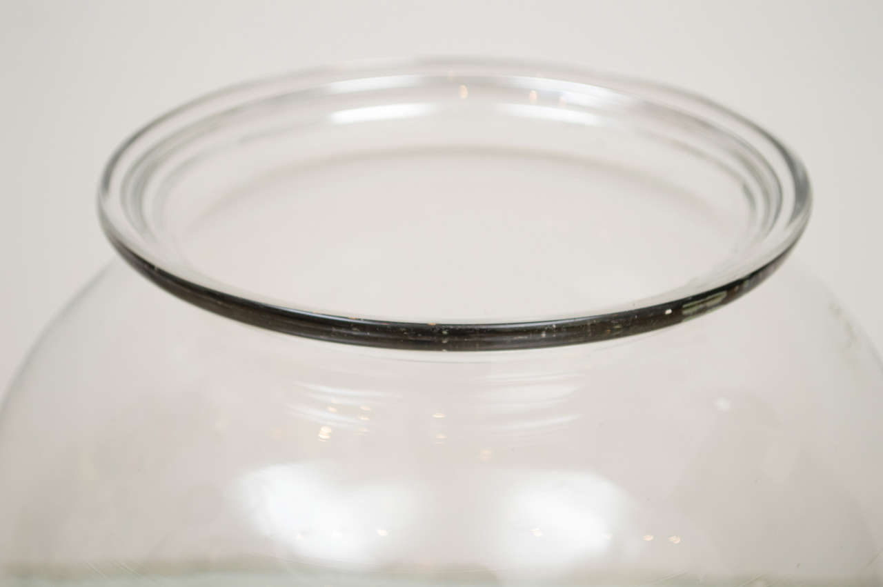 1800s Flint Glass Fishbowl For Sale 1