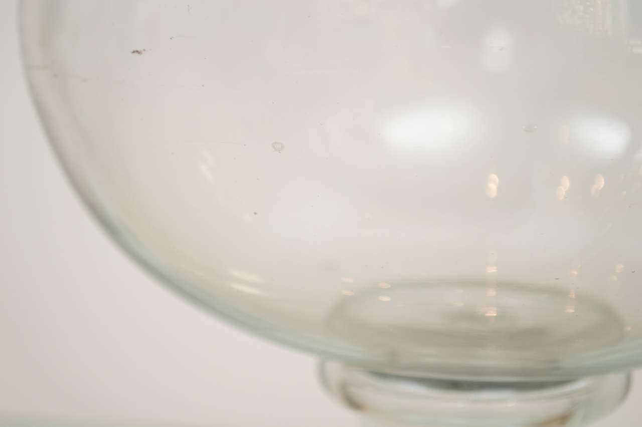 1800s Flint Glass Fishbowl For Sale 2