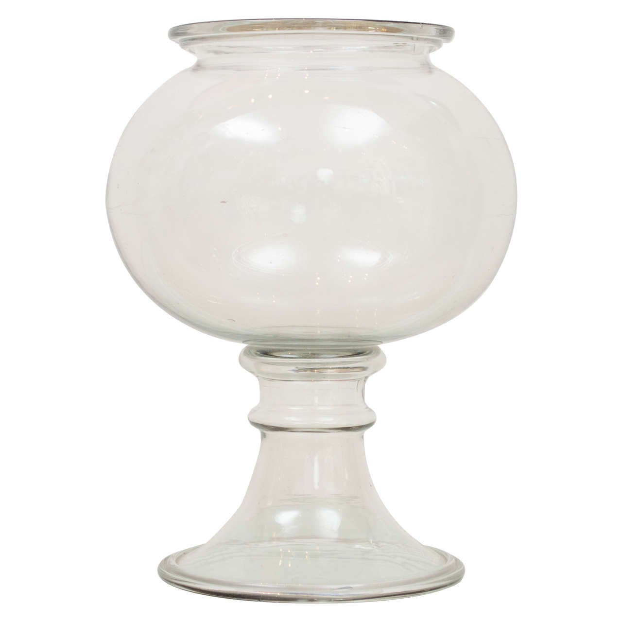 1800s Flint Glass Fishbowl For Sale