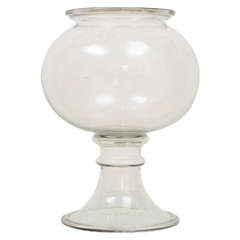 Antique 1800s Flint Glass Fishbowl