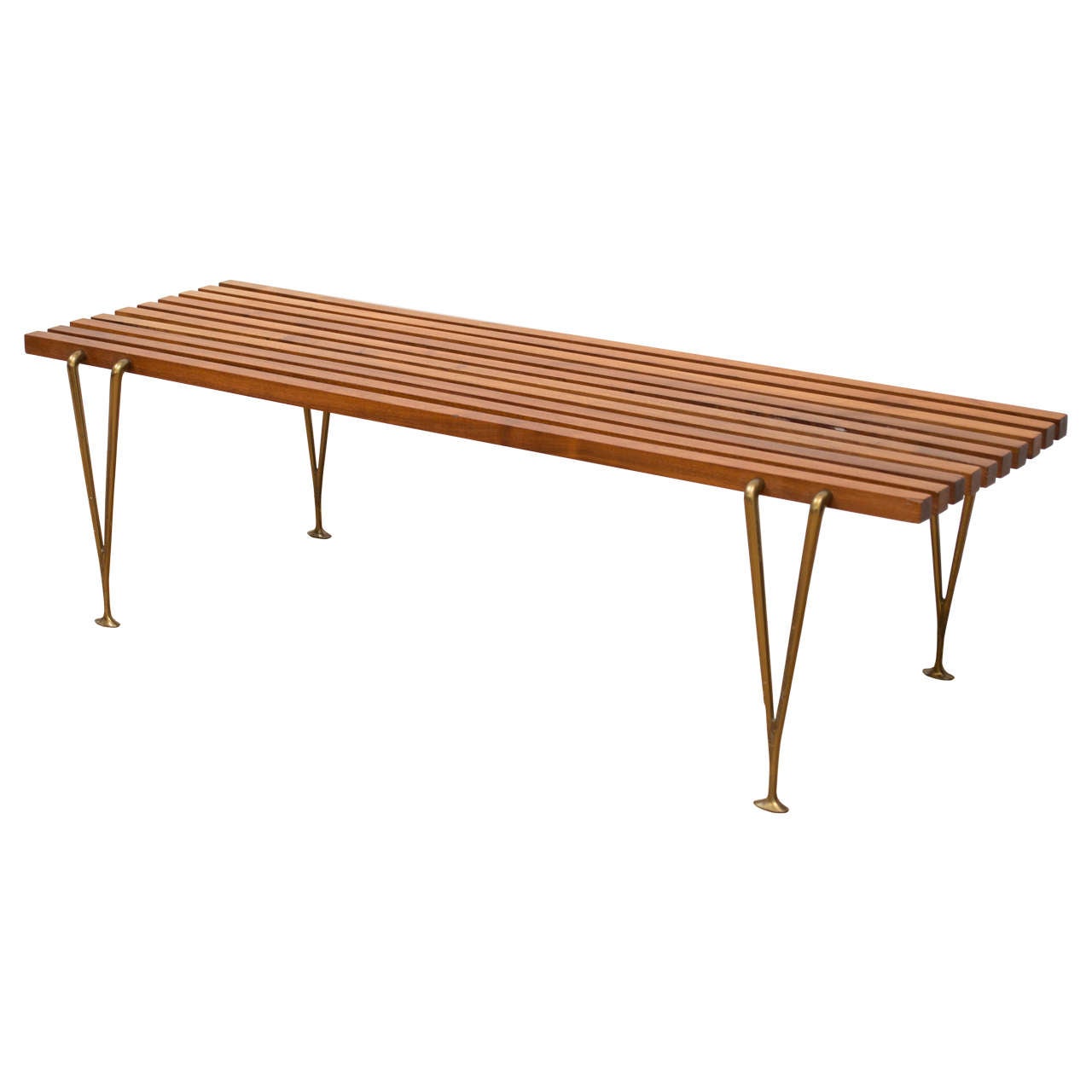 Hugh Acton Walnut Suspended Beam Bench