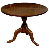 19th Century English Oak Low Tripod or Tilt Top Table