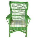 Antique Bright Green American Bar Harbor Chair c.1915s