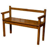 Antique Spanish Bench with Back