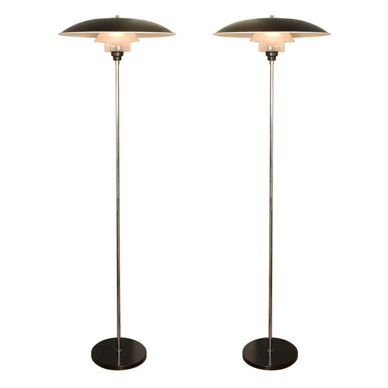 A Pair Of Poul Henningsen Floor Lamps