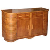 Rattan Cabinet in the Manner of Paul Frankl