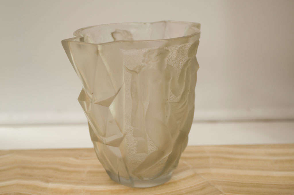 French Edouard Cazaux(1889-1974) Art Deco Vase