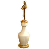 Porcelain Dore Lamp in Chinese Crackle