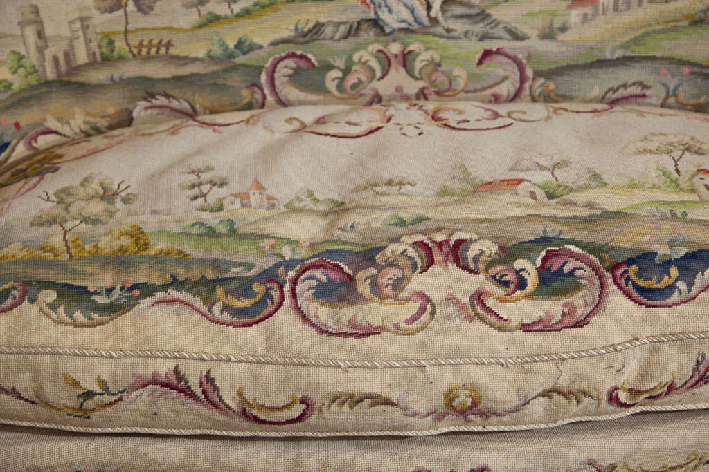 Louis  Xv  Needlepoint  Covered  Settee 1