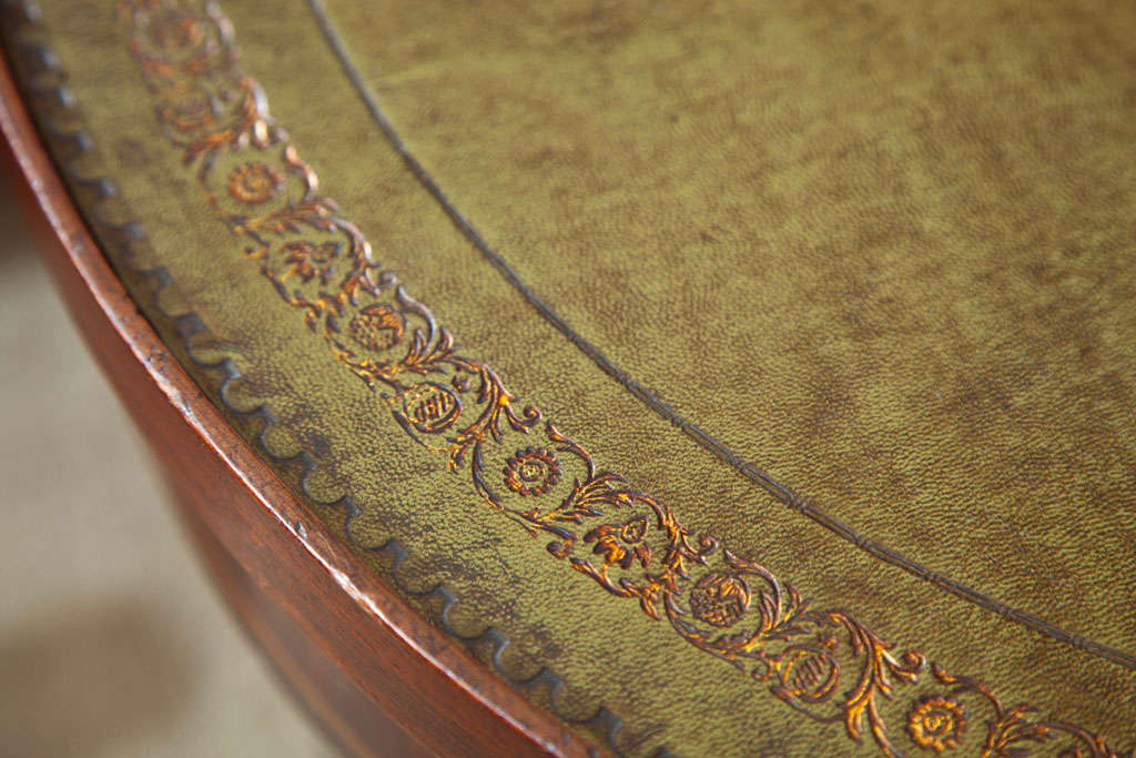 Mahogany Round  19th  Century Inlaid  Game  Table For Sale