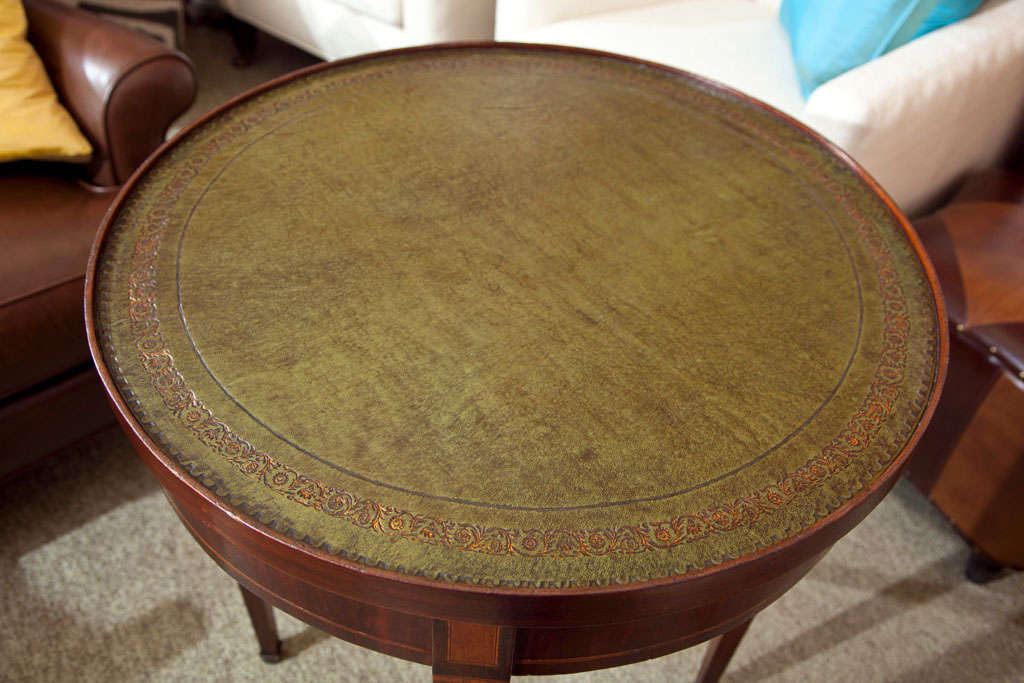 Round  19th  Century Inlaid  Game  Table For Sale 1