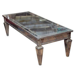 Cocktail  Table  Covered  With  Antique  Mirror
