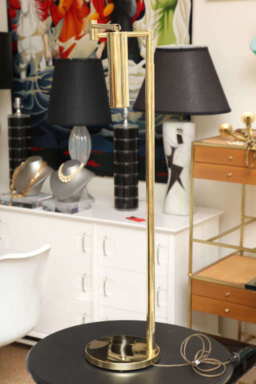 American Original, Articulated Brass Floor Lamp By Koch & Lowy