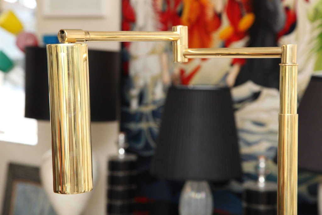 Mid-20th Century Original, Articulated Brass Floor Lamp By Koch & Lowy