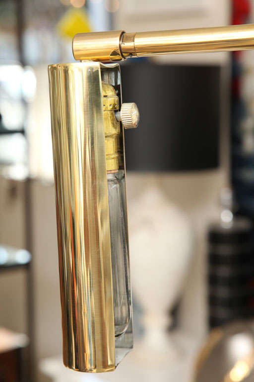 Original, Articulated Brass Floor Lamp By Koch & Lowy 1