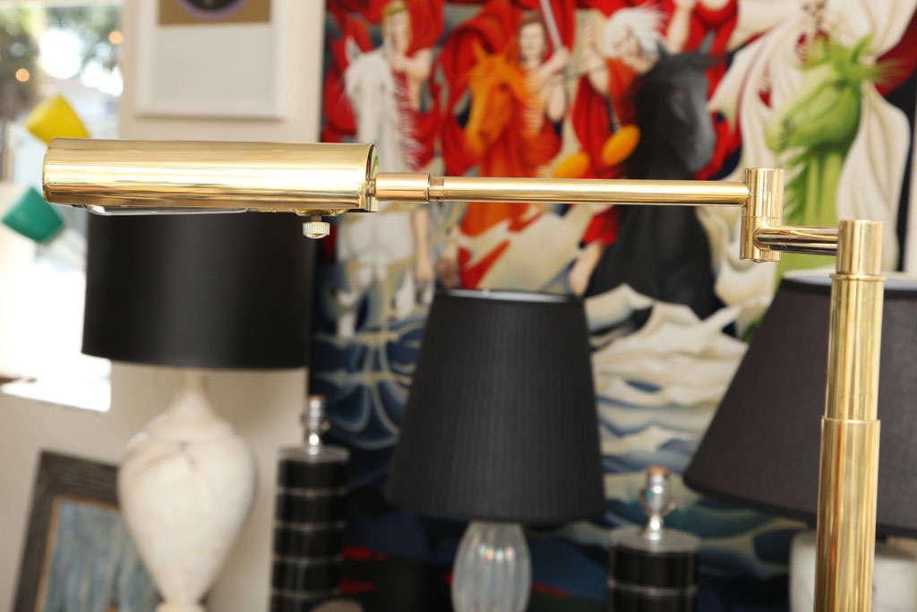 Original, Articulated Brass Floor Lamp By Koch & Lowy 2