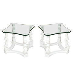 Pair Of Glamorous End Tables.
