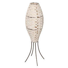 Iron & Woven Canvas Floor Lamp