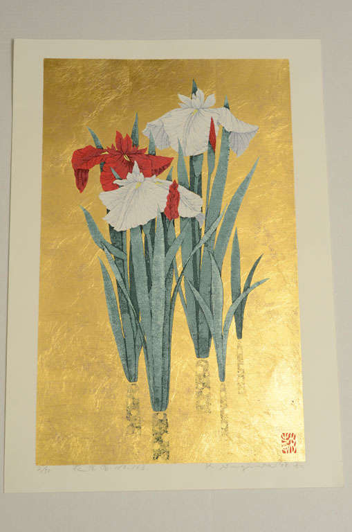 Japanese Iris #163 by Sugiura For Sale