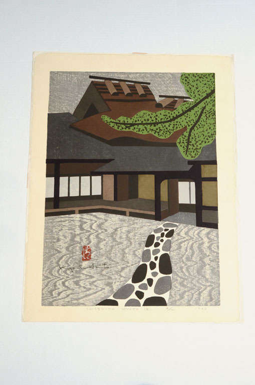 Woodblock by Kiyoshi Saito.  Edition 36/100.  Signed Kyoshi Saito and sealed in print