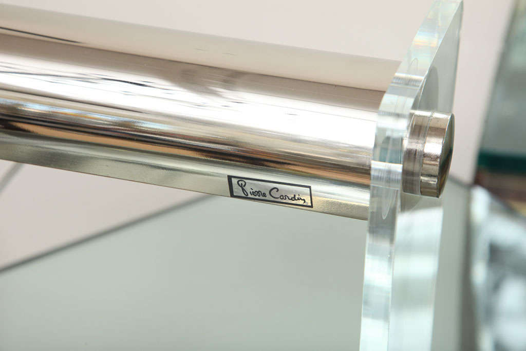 Chrome and Lucite Desk Lamp by Pierre Cardin 3