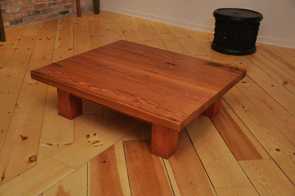 Coffee Table-Antique Planks from a Vinegar Vat