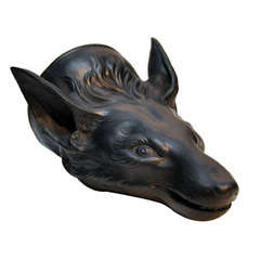 Antique Bassalt Fox Head