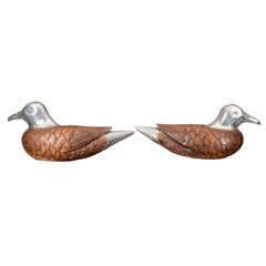 Gucci Silver and Wood Decoy Ducks