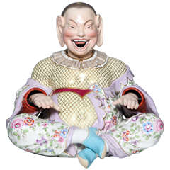 Meissener Chinoiserie des 19. Jahrhunderts mit einer nickenden Pagodenfigur