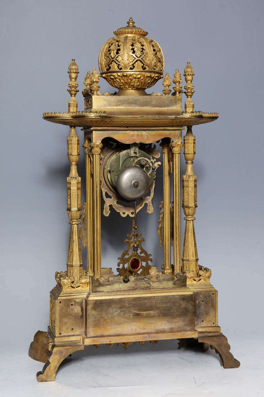 Enamel Important French Orientalist Jeweled Clock for Turkish Market, YSL Collection For Sale