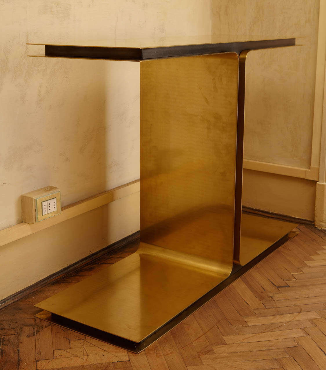 1970s Italian Brass Console 