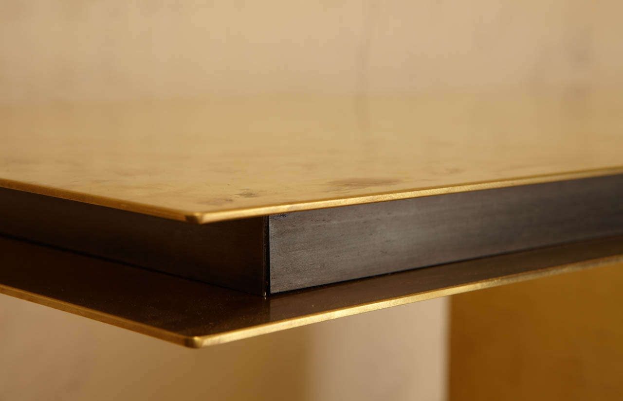 Laiton console italienne en laiton 