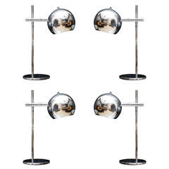 1970-1980's Chrome Steel Floor Lamp