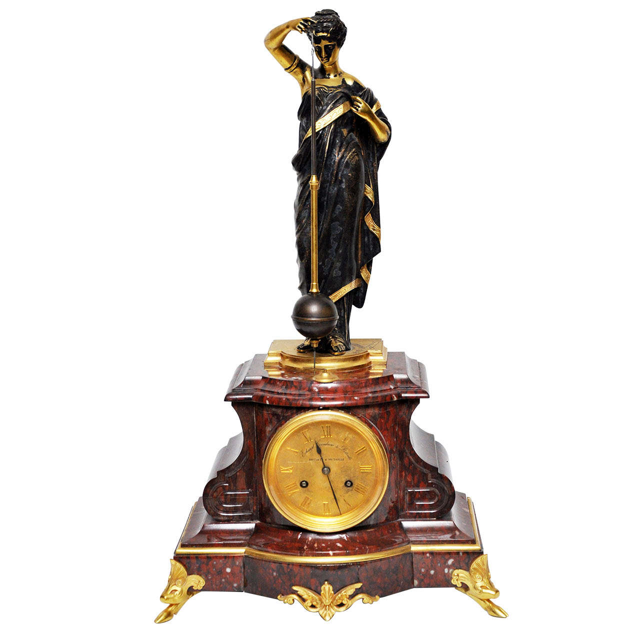 A. R. Guilmet Mystery Clock at 1stdibs