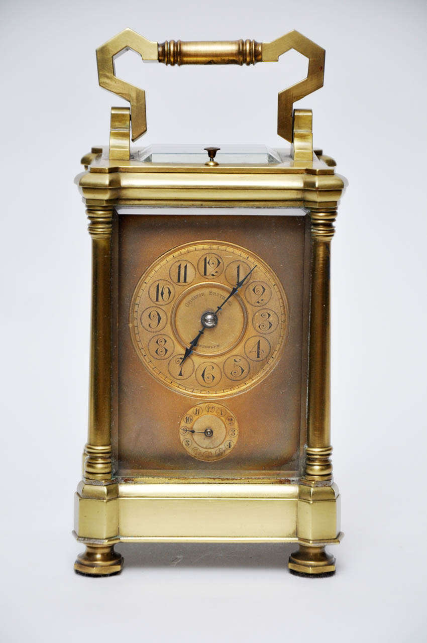 Antique French Brass Carriage Clock For Sale at 1stDibs french