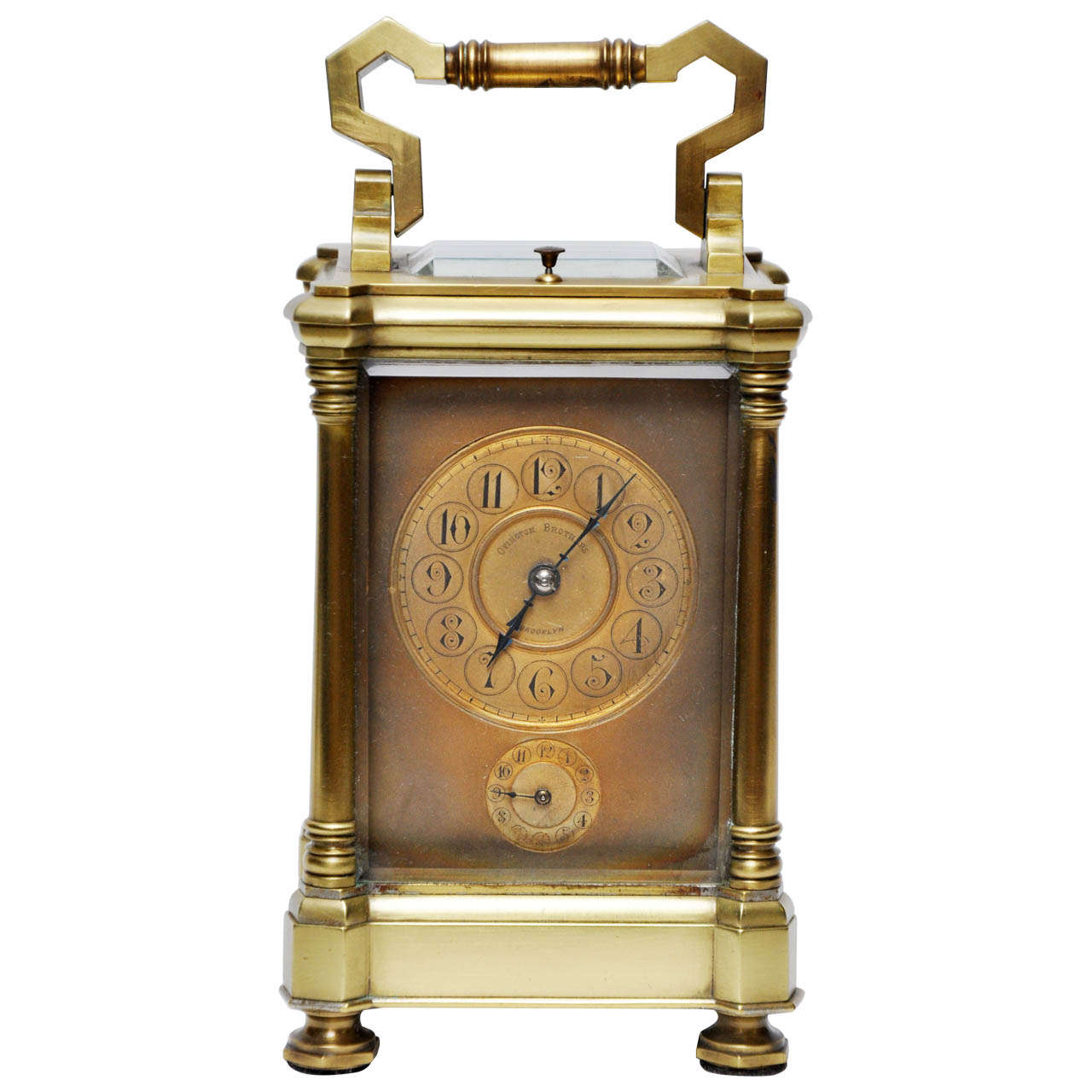 Antique French Brass Carriage Clock For Sale at 1stDibs french