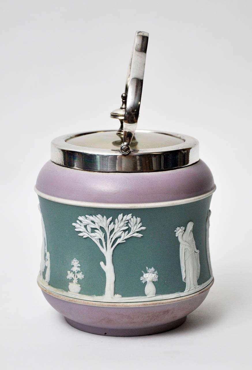 Antique TriColor Wedgwood Biscuit Jar For Sale at 1stDibs wedgwood