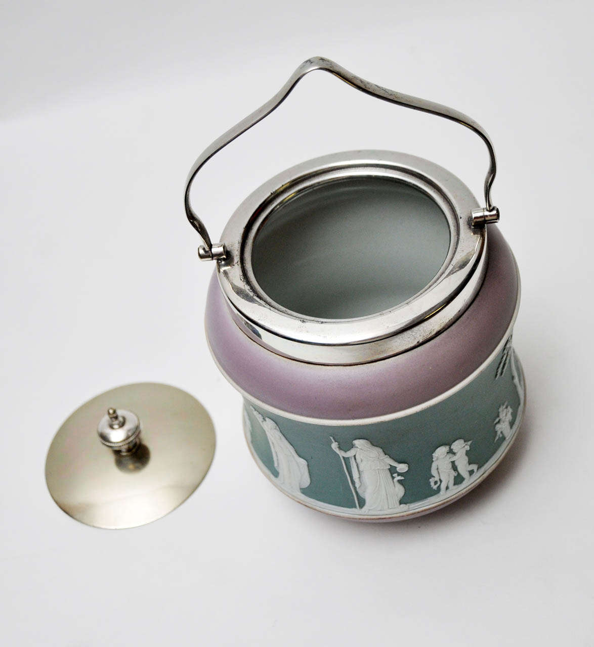 Antique TriColor Wedgwood Biscuit Jar For Sale at 1stDibs wedgwood