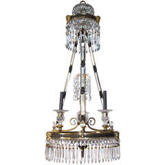 Antique A Wonderful English Regency Period Dish Light Chandelier.