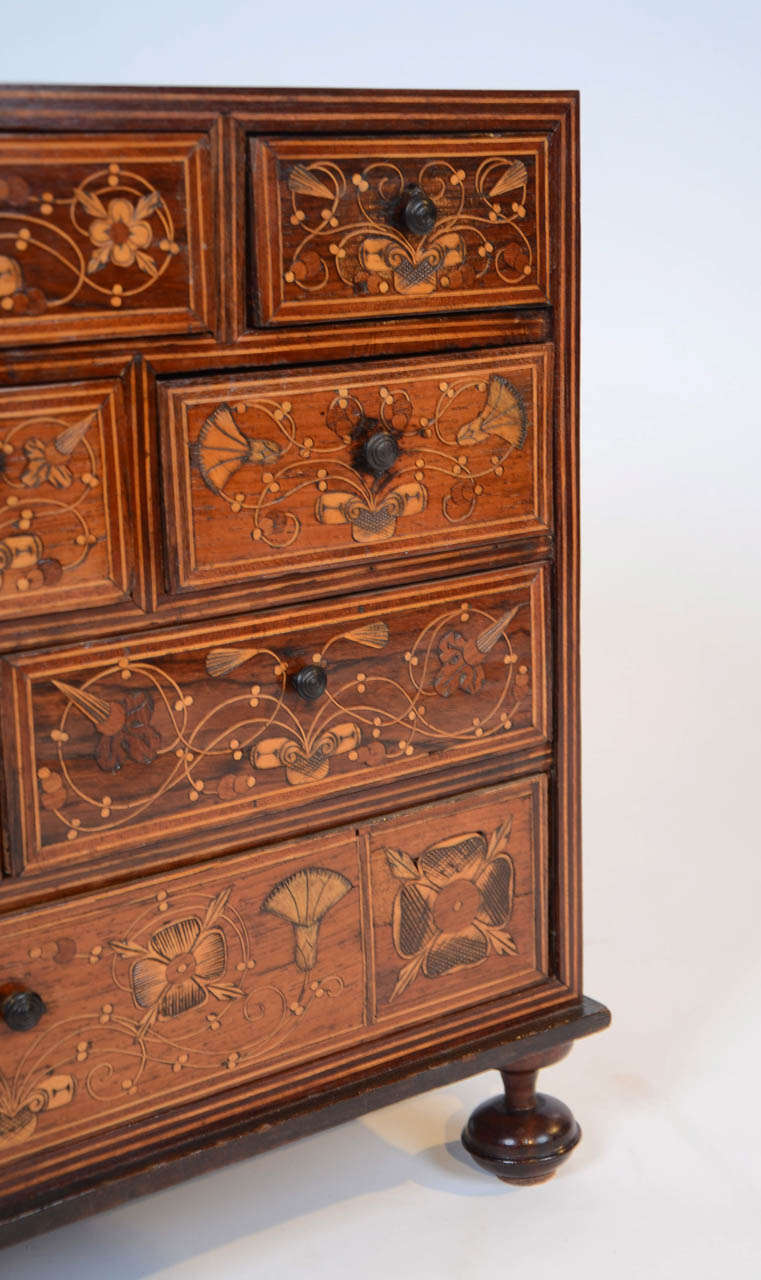 An Early 17th Century Miniature Chest of Drawers 3