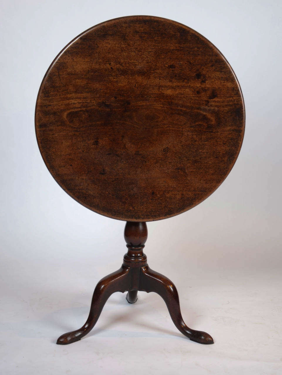 18th Century George II Period Tripod Table with Birdcage Mechanism 1