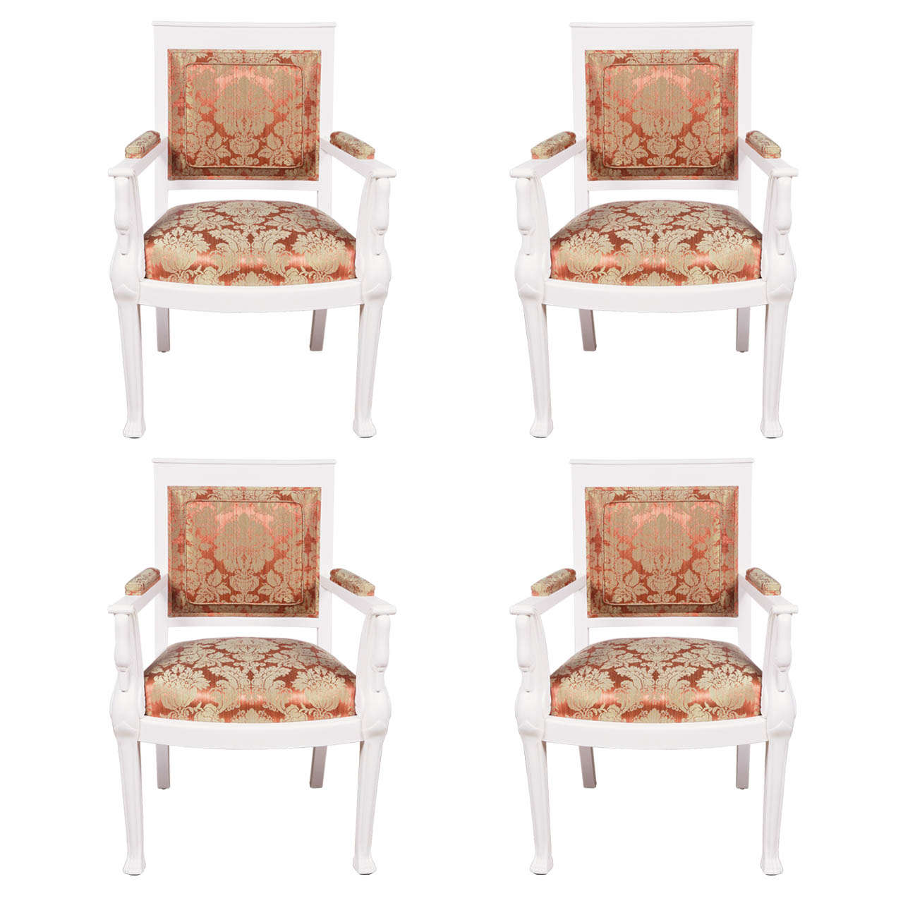 French Emperor Revival Armchairs For Sale