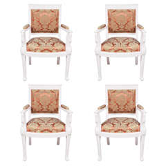 French Emperor Revival Armchairs